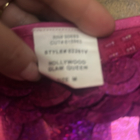 Vintage Pink sequins Dress Size Medium. - Picture 9 of 11